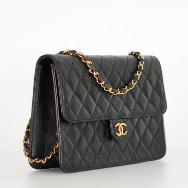 Chanel mid flap black vintage ref. 7971