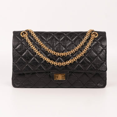 Chanel 2.55 black leather ref. 7923