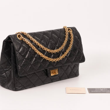 Chanel 2.55 black leather ref. 7923