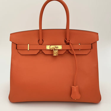 Hermès Birkin 35 hardware dorado ref. 8025
