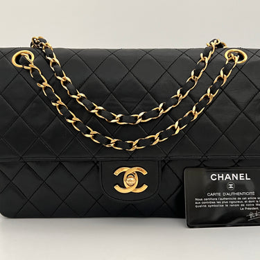 Chanel double flap black vintage ref. 8027