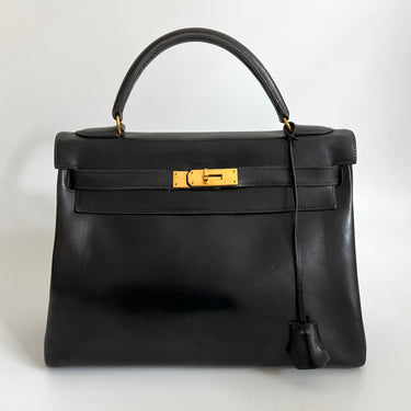 Hermès Kelly 32 black vintage ref. 7929